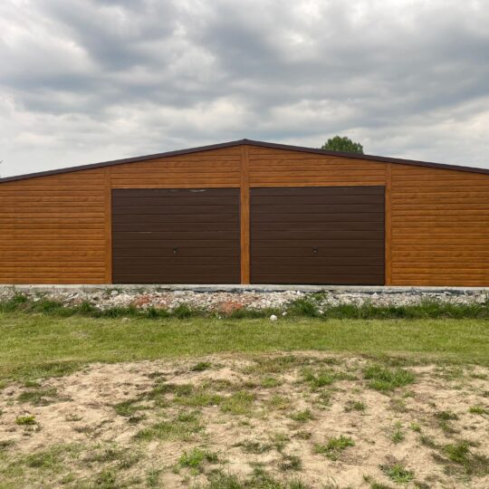 Garaż Premium  12x6 złoty dąb / orzech