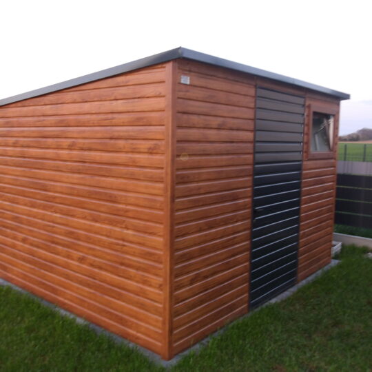 Garaż Premium  3x2 złoty dąb / grafit