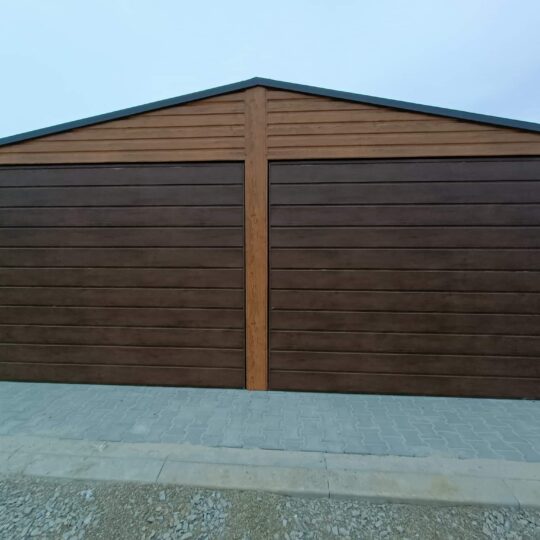 Garaż Premium  6x6 złoty dąb  / orzech