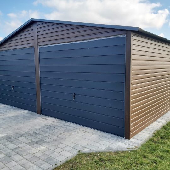 Garaż Premium  6x5 orzech / grafit