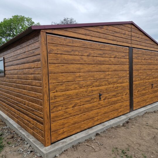 Garaż Premium  6x5,5  złoty dąb